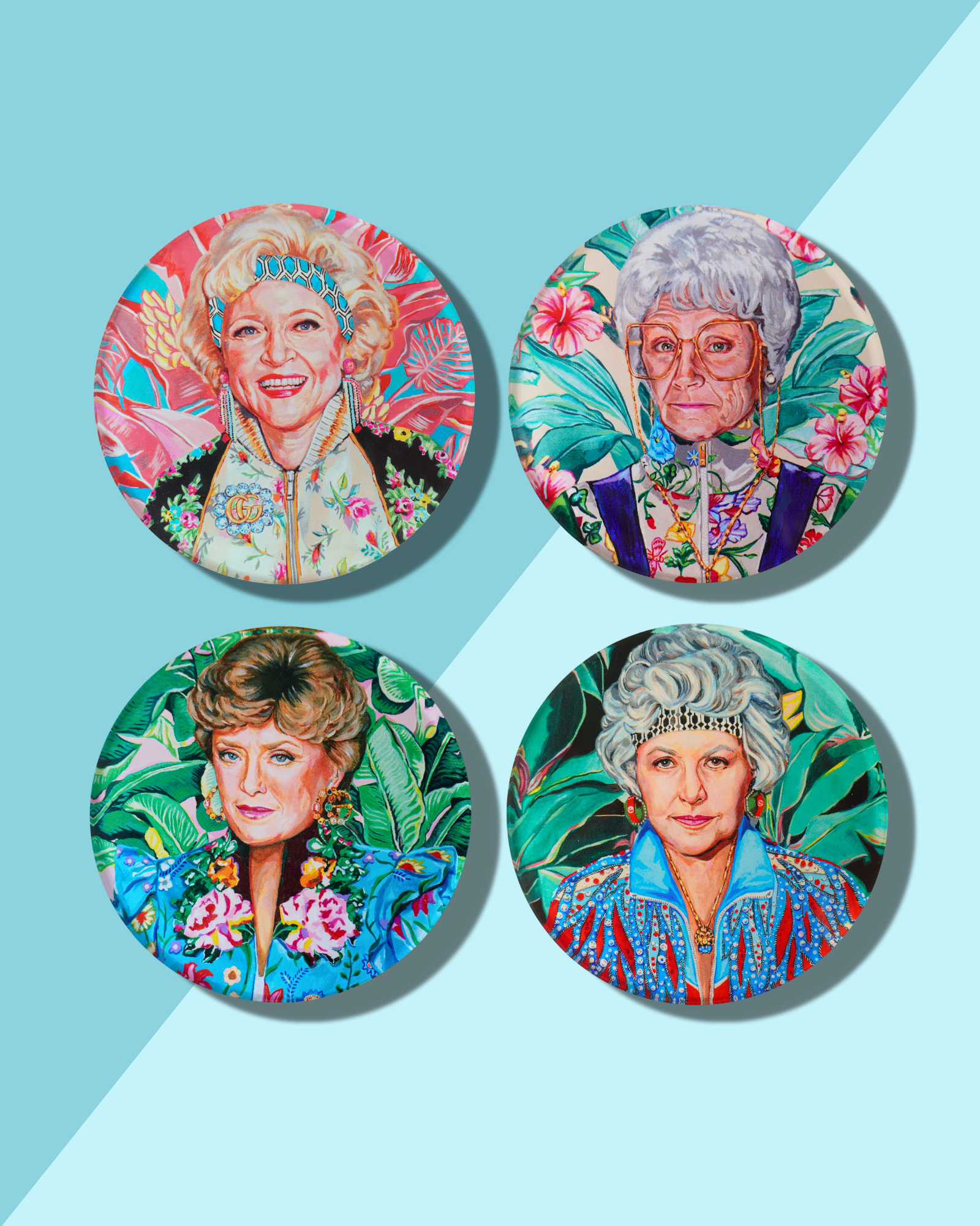 Golden Gals (Set of 4) Coasters - Persnickety Shop