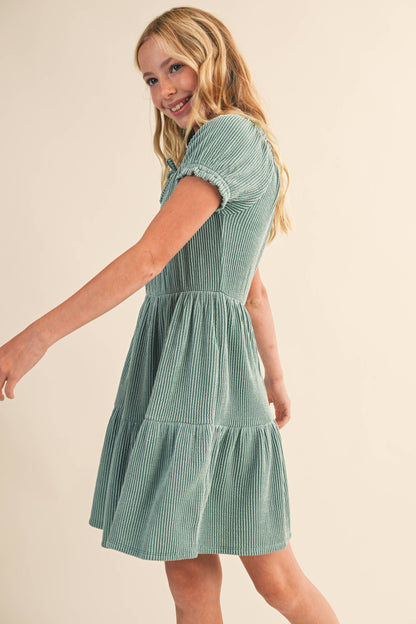 TWEEN KIDS GIRLS PUFF SLV TIERED DRESS (7-12): 8 - Persnickety Shop