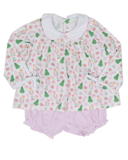 Mary Charlotte Preppy Christmas Bloomer Set: 6M - Persnickety Shop