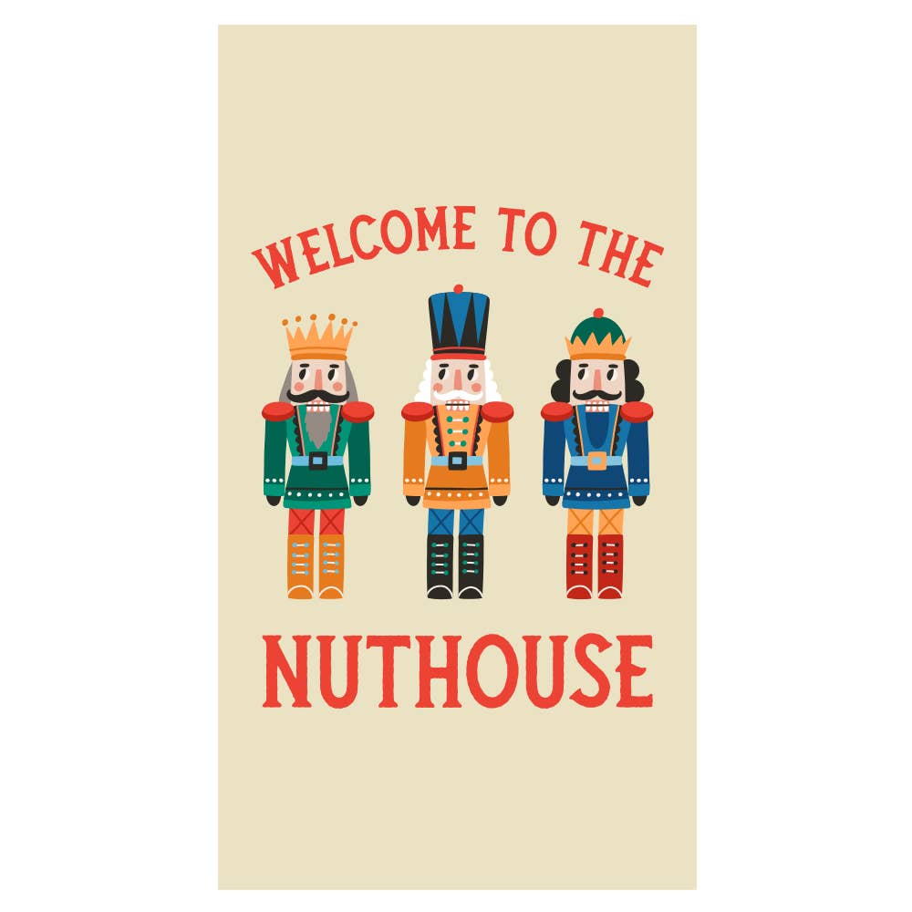 Funny Christmas Paper Guest Towels | Nuthouse - 16ct - Persnickety Shop