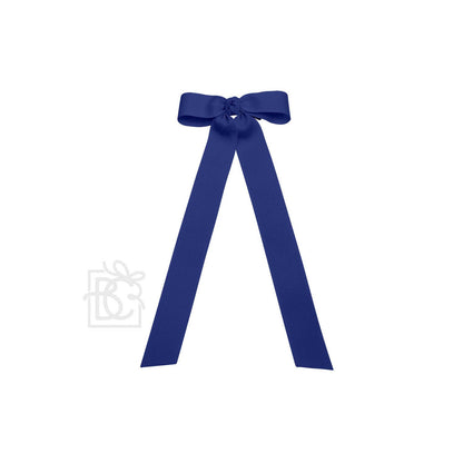 FLAT BOW W/ 7" STREAMERS ON ALLIGATOR CLIP: 3.5" W/ 7" Streamers / RED - Persnickety Shop