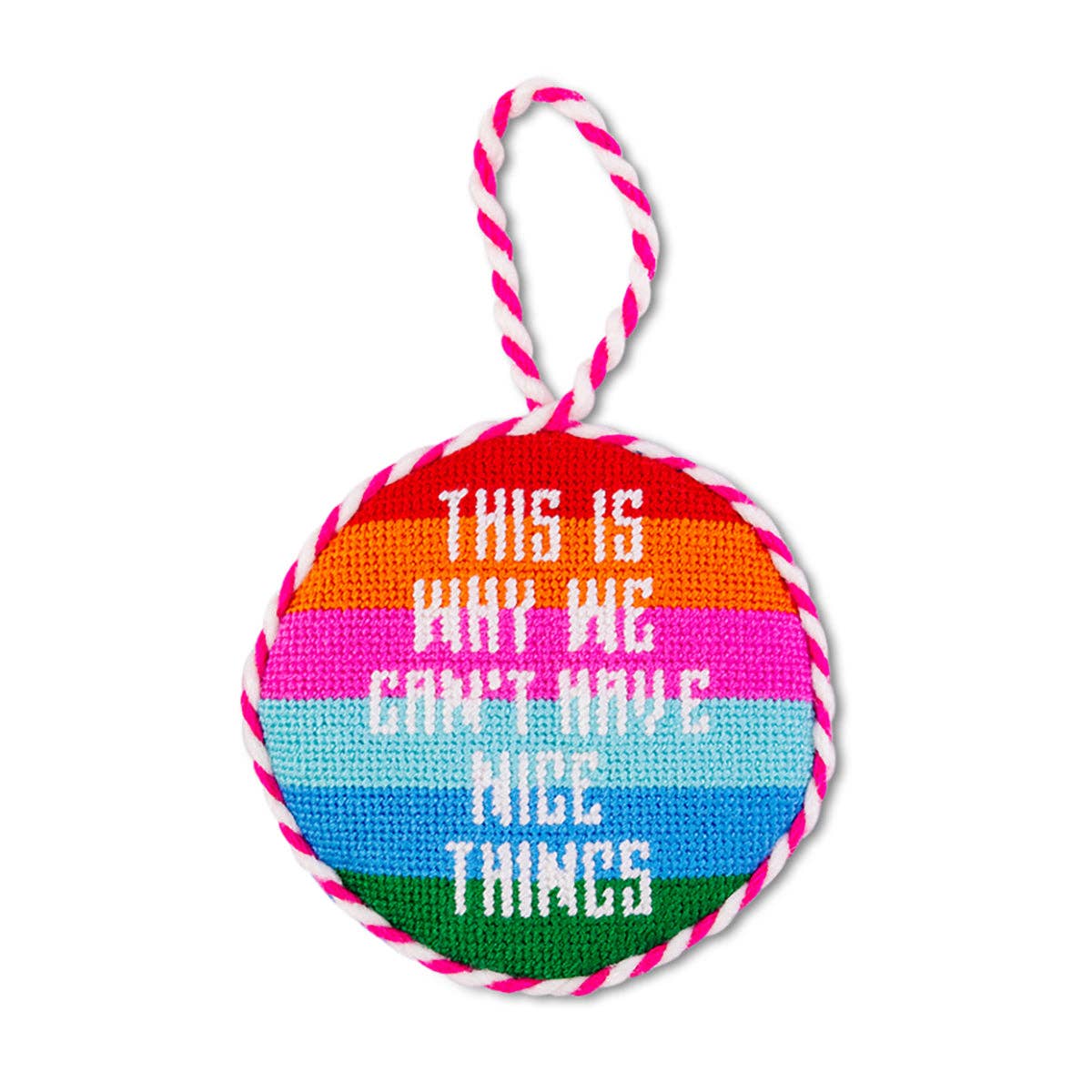 Needlepoint Ornament - Nice Things - Persnickety Shop