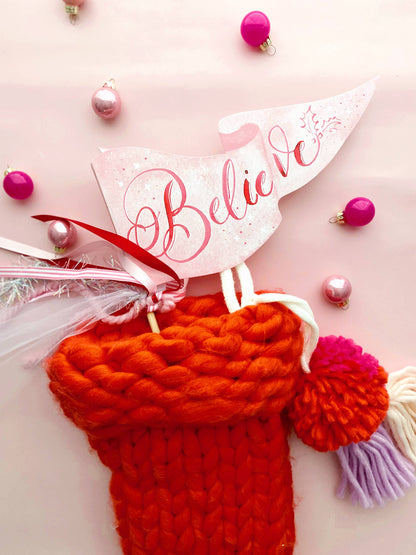 Cami Monet Believe Christmas Party Pennant