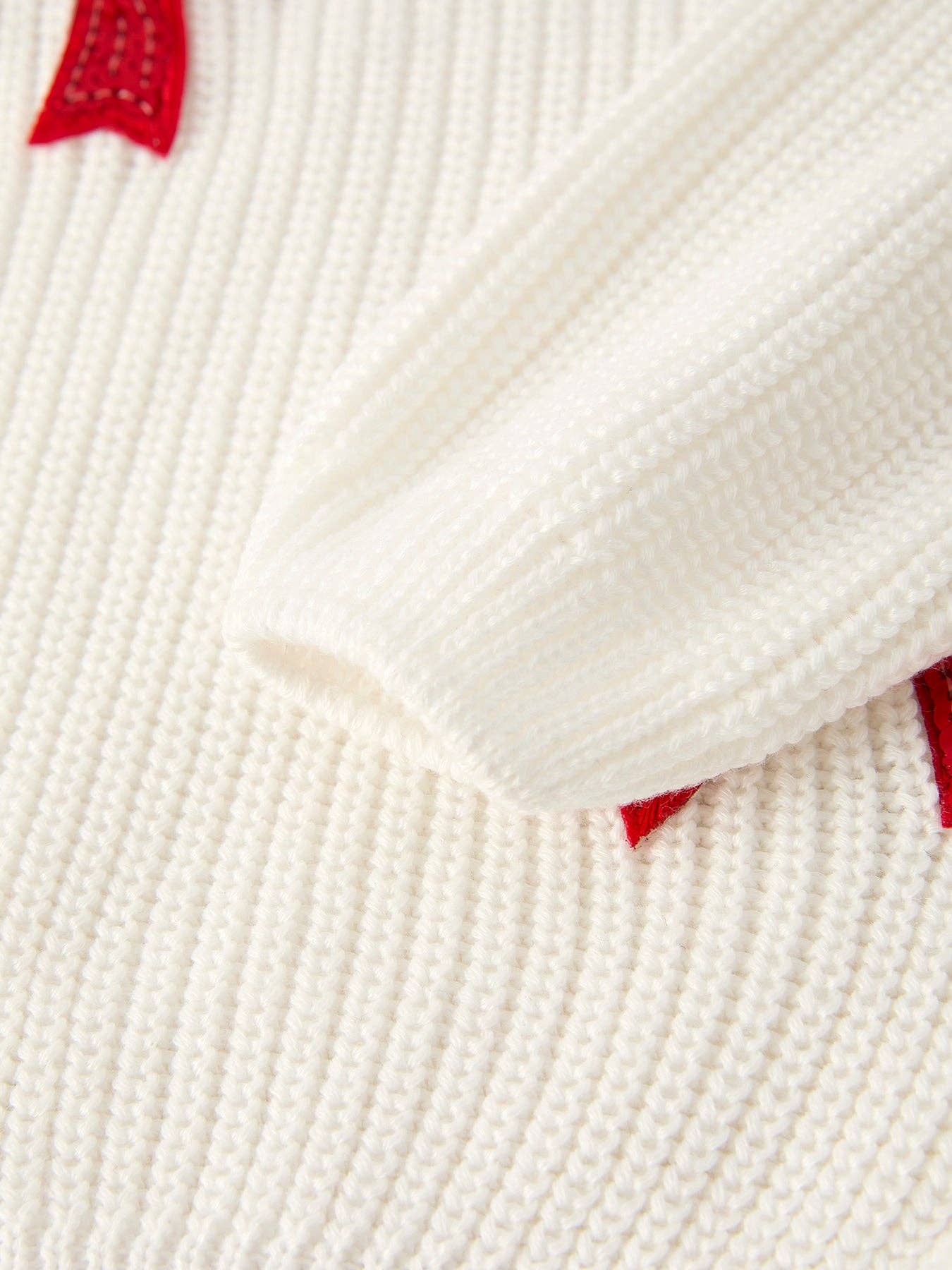 Fall/Winter Christmas Girls Bow Sequins Pullover Sweater: 8/9Y - Persnickety Shop