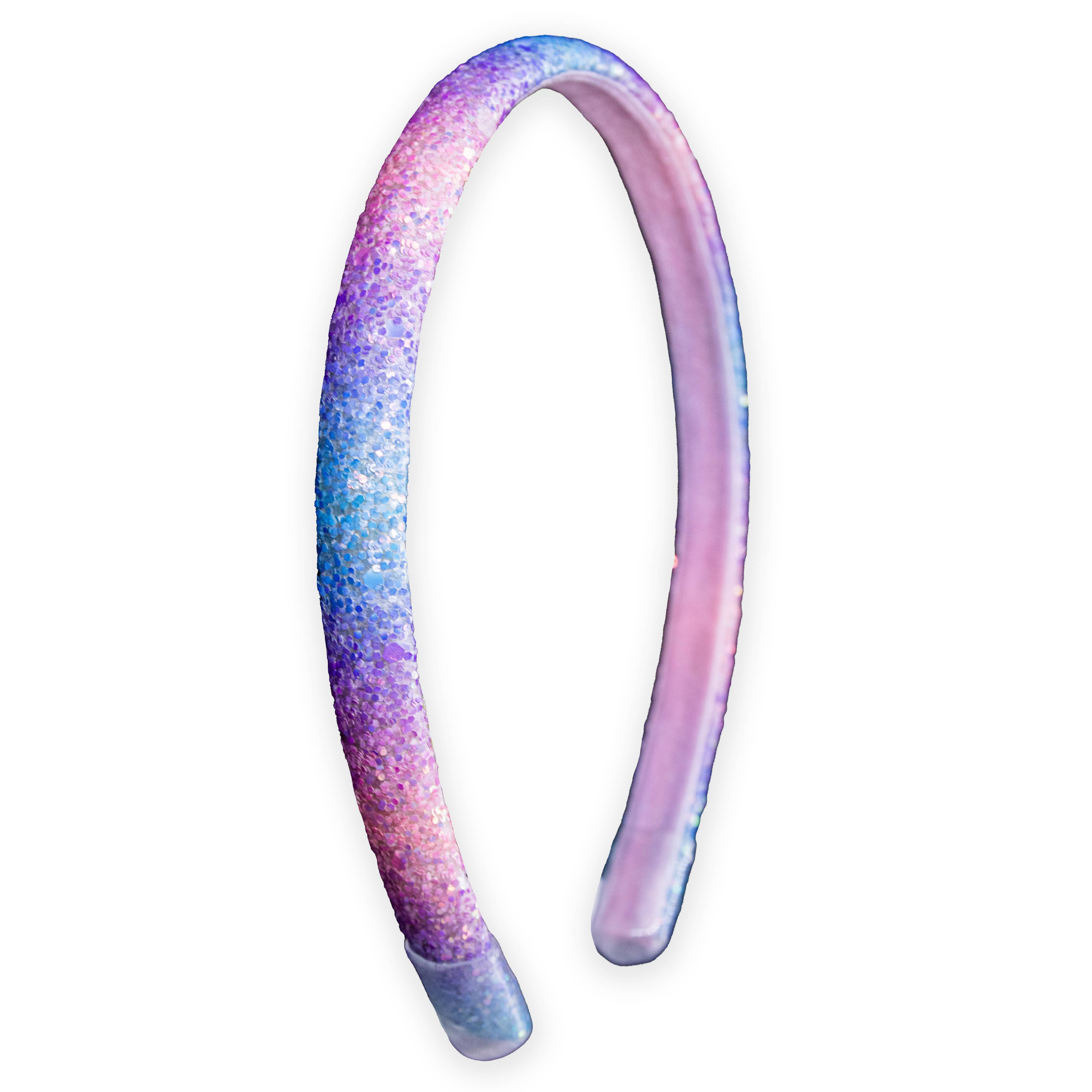 Thin Glitter Headband - Padded Hair Bands: Pink