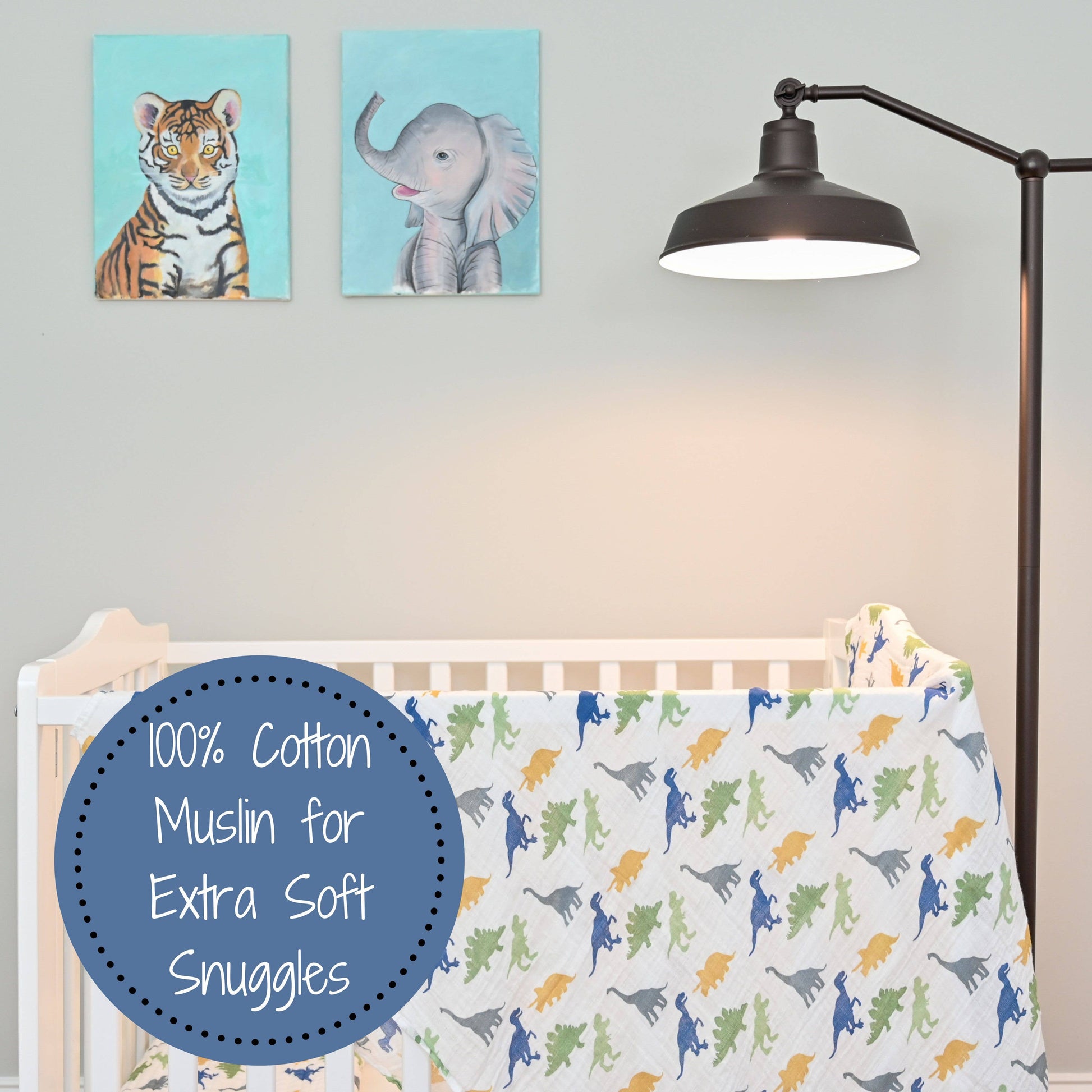 Rawr-Some Baby Muslin Cotton Blanket - Persnickety Shop