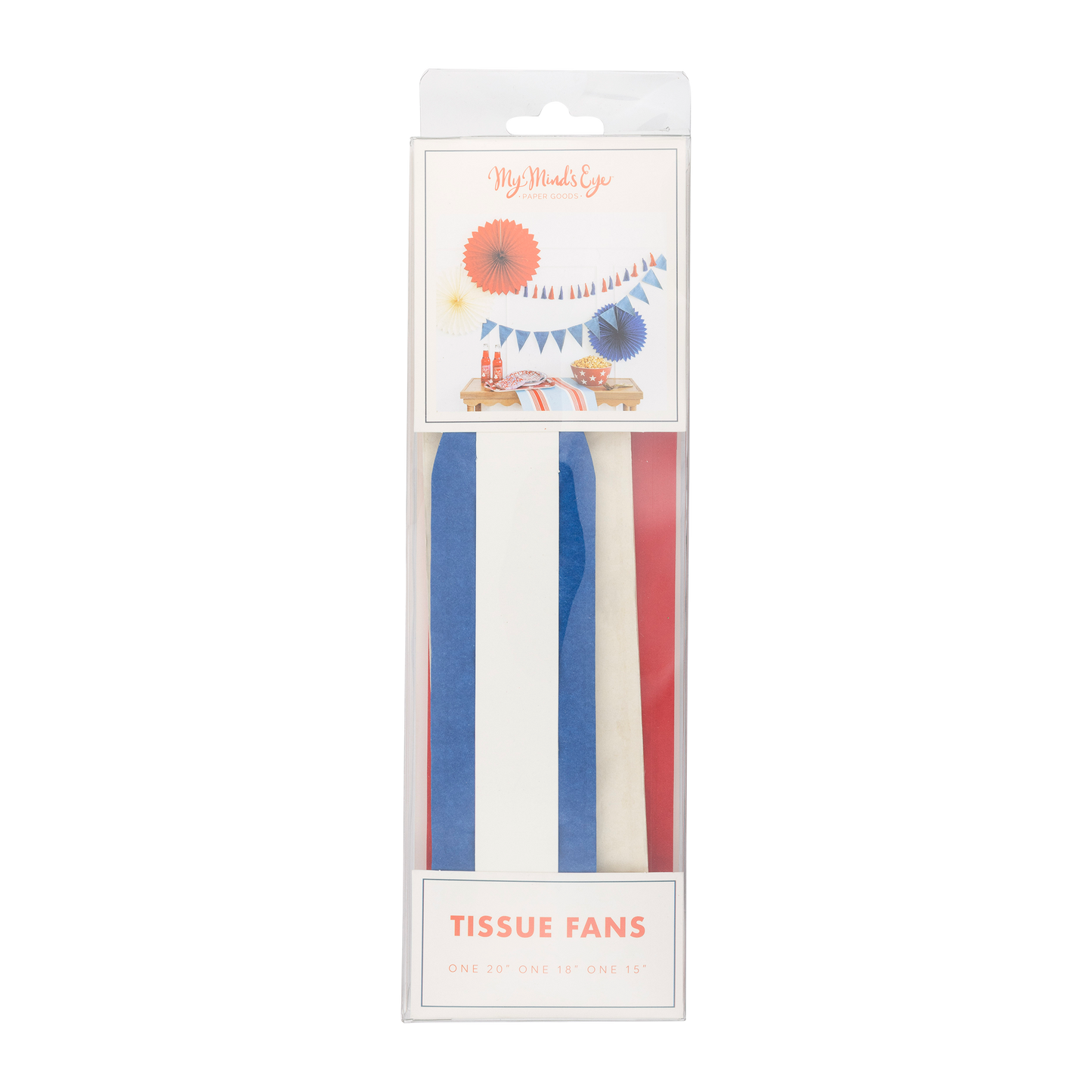SSP1002 - Red White and Blue Tissue Party Fans - Persnickety Shop