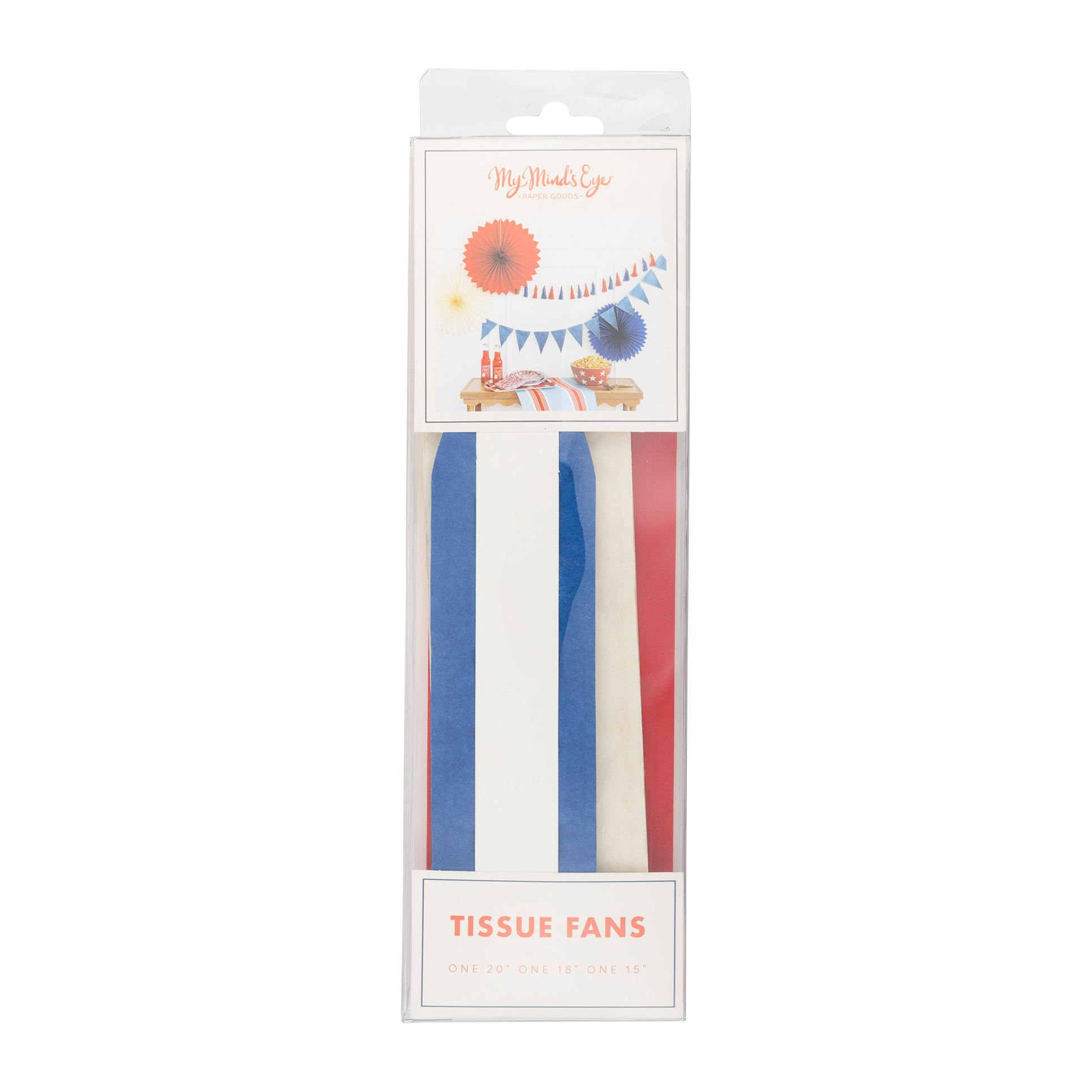 SSP1002 - Red White and Blue Tissue Party Fans - Persnickety Shop