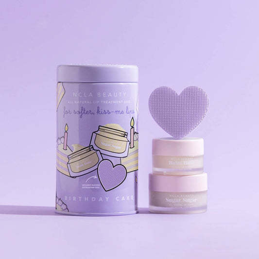 NCLA Beauty Birthday Cake Lip Care Set + Lip Scrubber