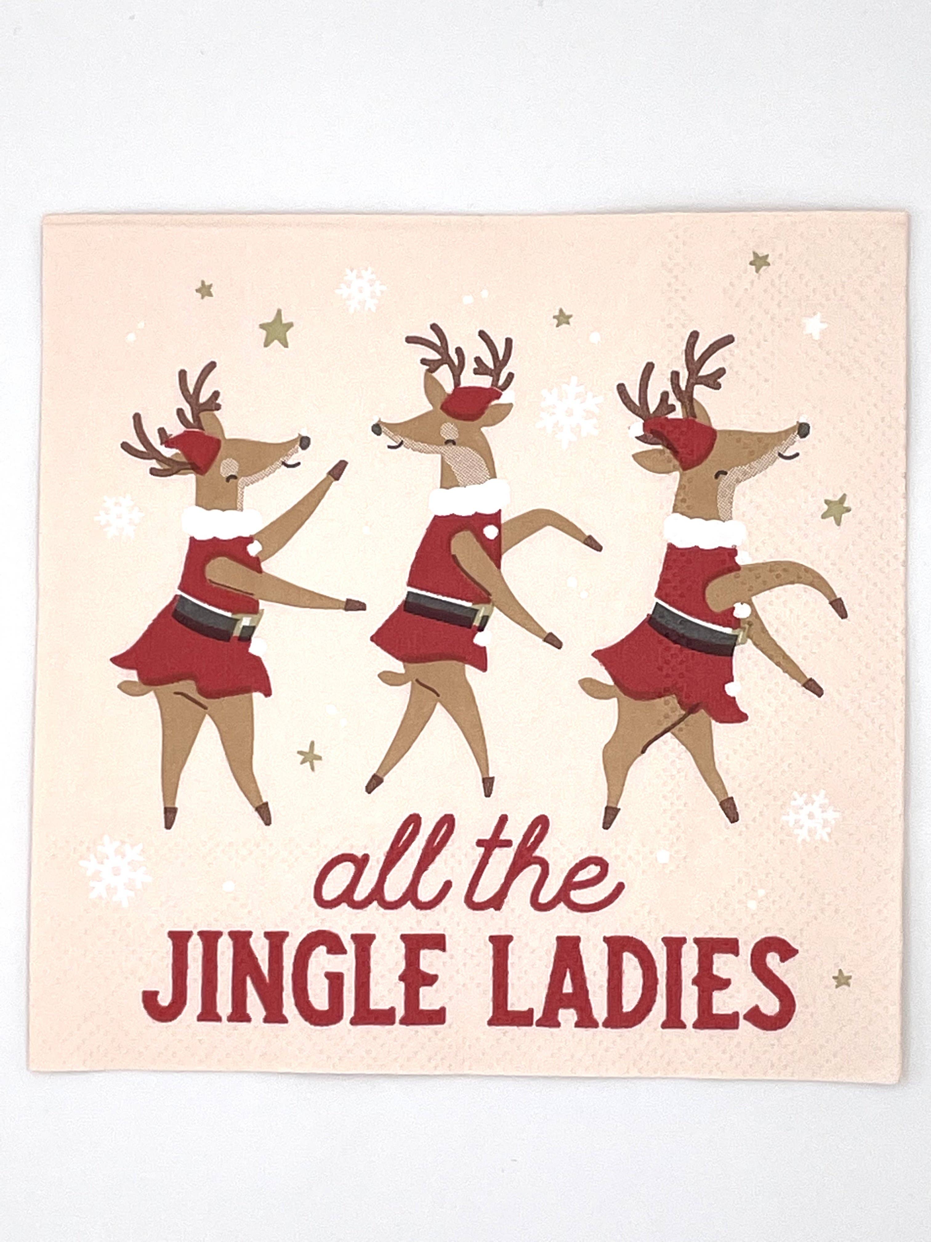 Funny Christmas Cocktail Napkins | Jingle Ladies - 20ct: Default Title - Persnickety Shop