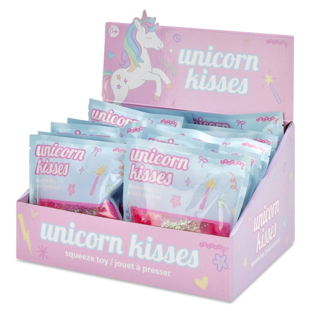 Unicorn Kisses Squeeze Toy PDQ - 12 pieces