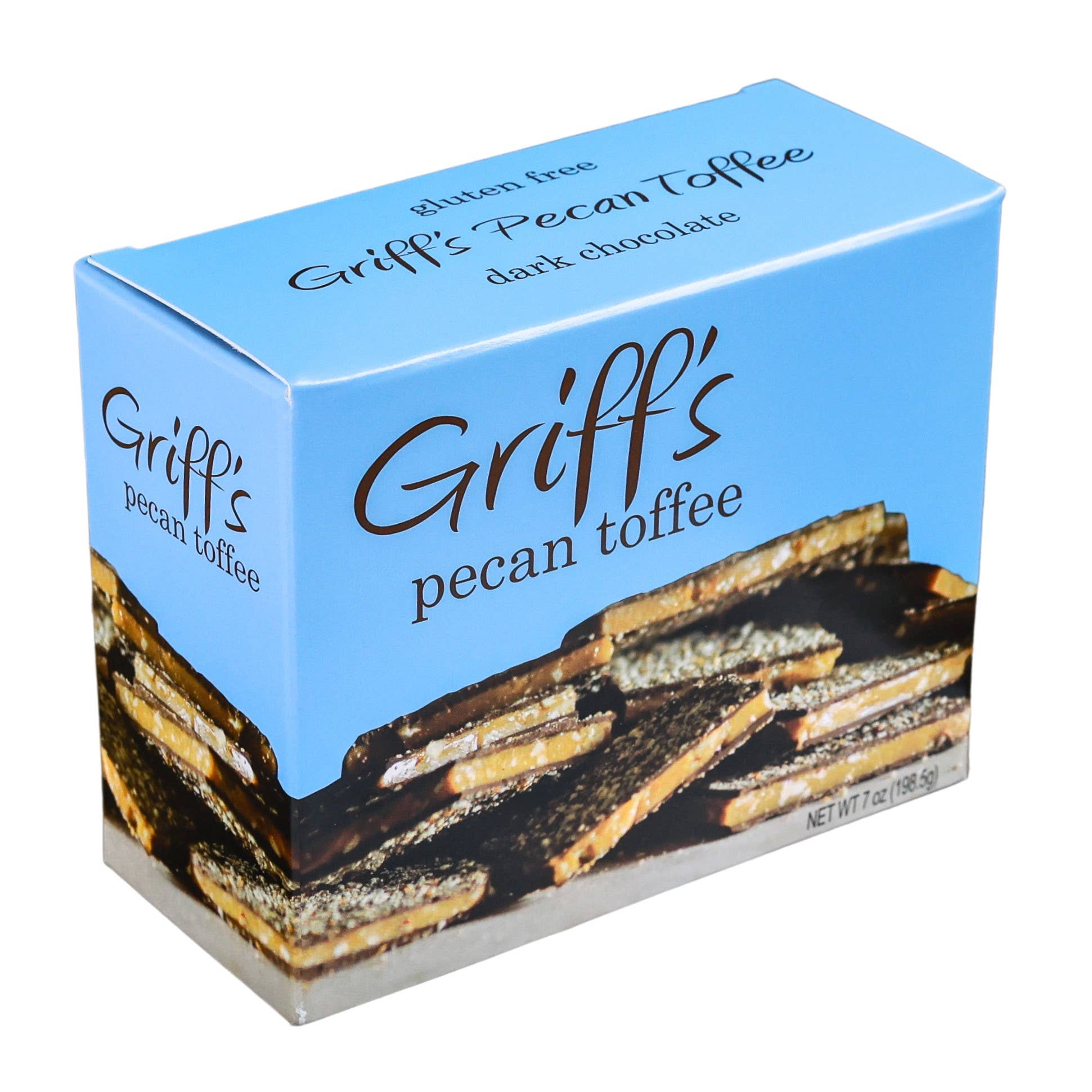 Griff's Pecan Toffee - 7oz Dark Chocolate Toffee - Persnickety Shop