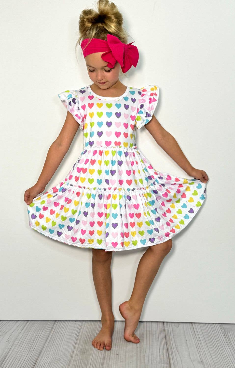 Bright Hearted Girls Dress Valentine