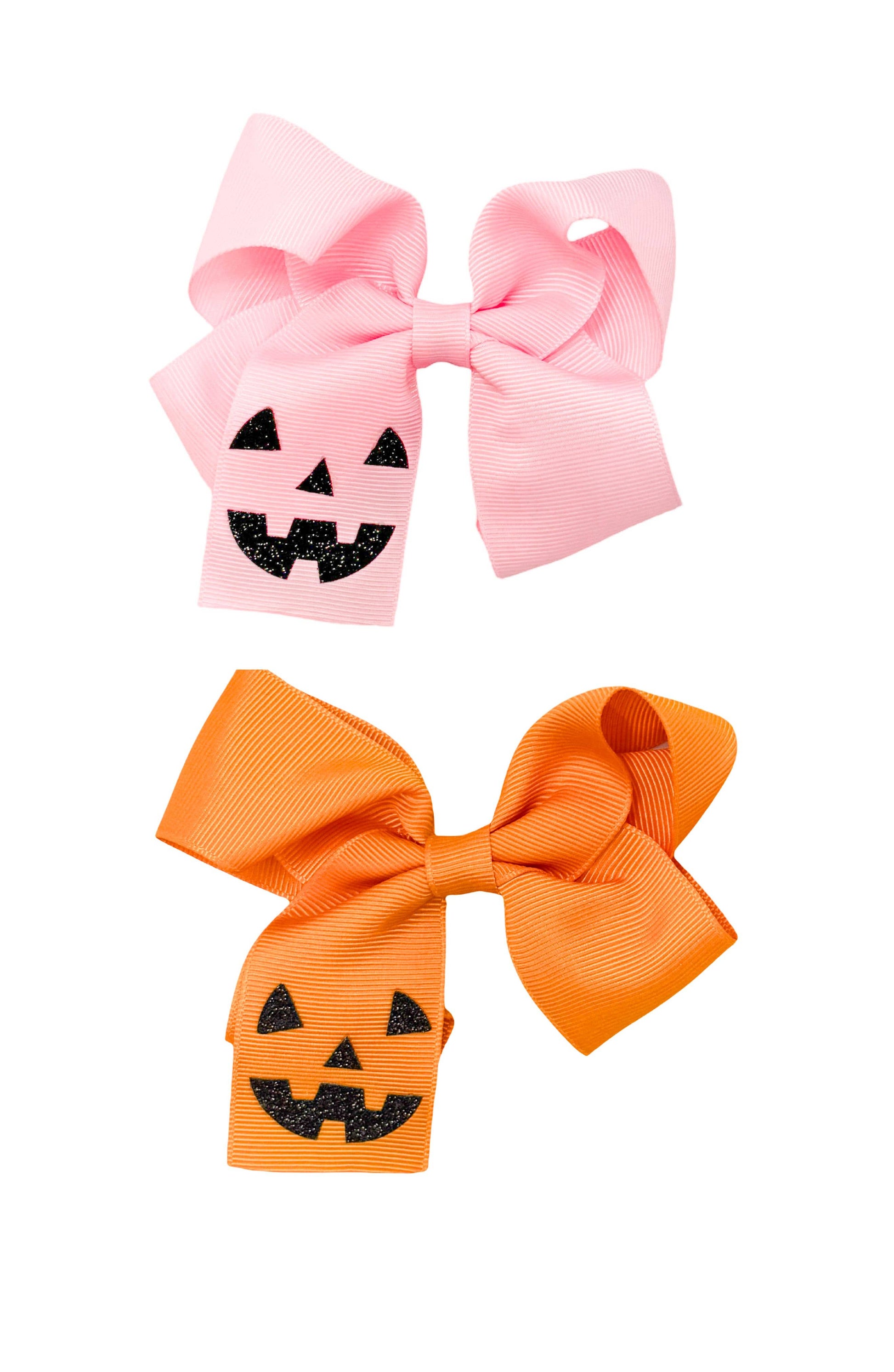 Jack-O-Lantern Pumpkin Hair Bow: Orange - Persnickety Shop