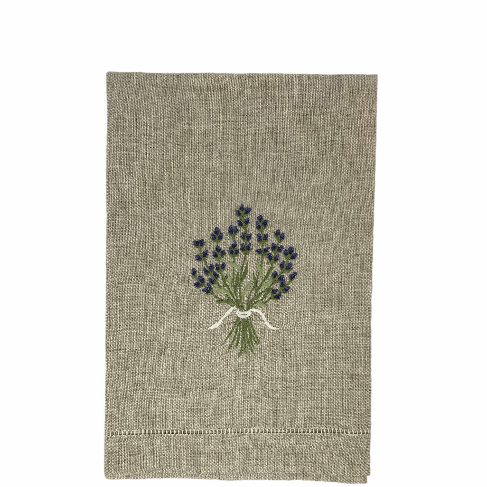 Lavender Linen Guest Towel Natural - Persnickety Shop