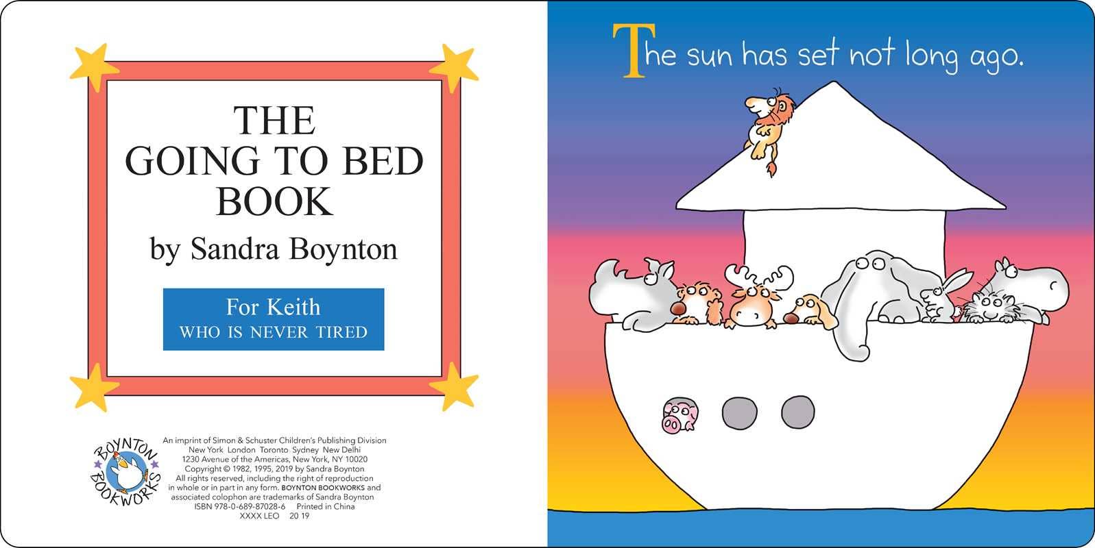 Going to Bed Book by Sandra Boynton: Board Books; 16 pages / English