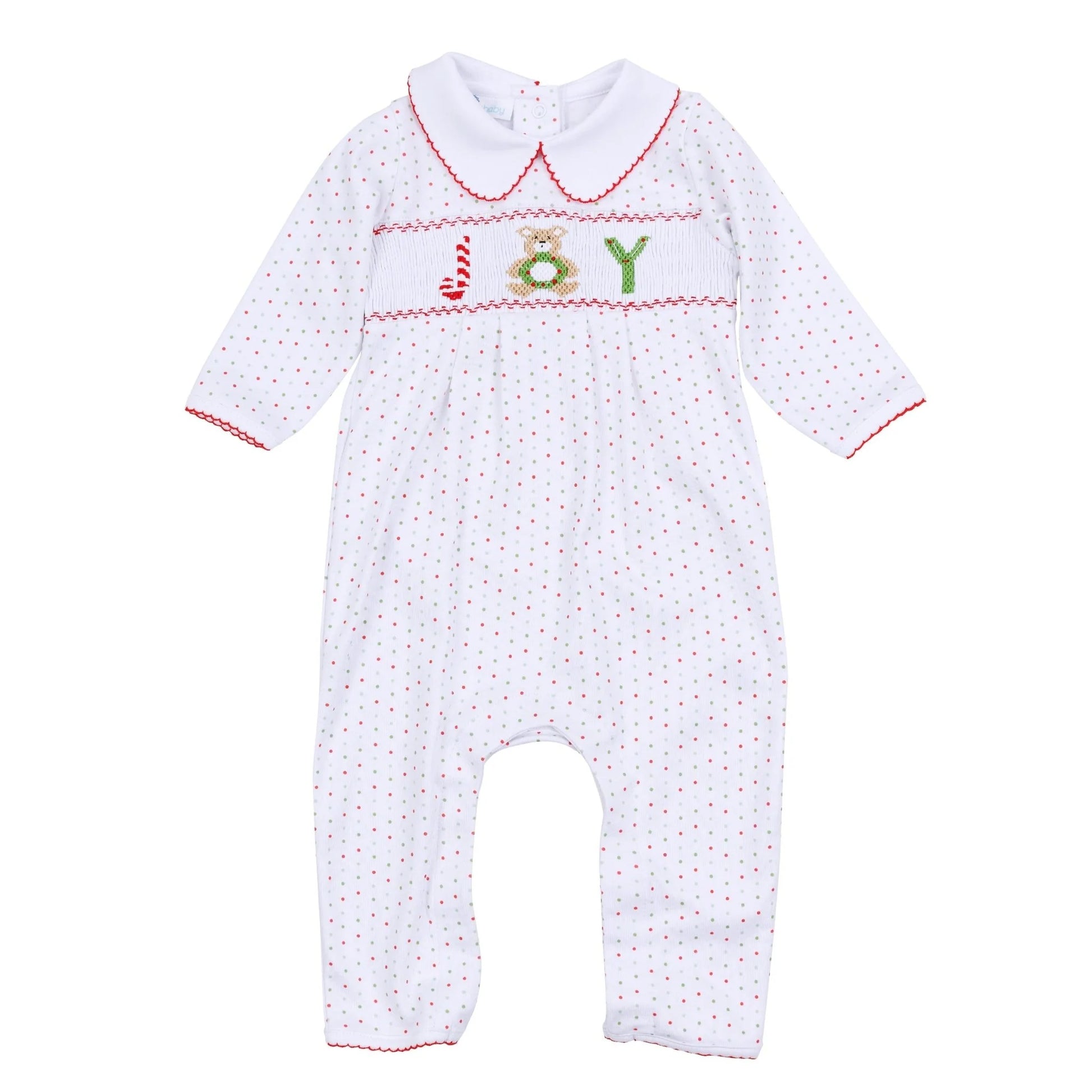 Christmas Joy Classics Smocked Playsuit - Red Boy - Persnickety Shop