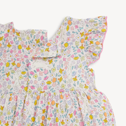 Magnetic Me Bunny Blossom Modal Flutter Sleeve Dress With Bloomer Set - Persnickety Shop