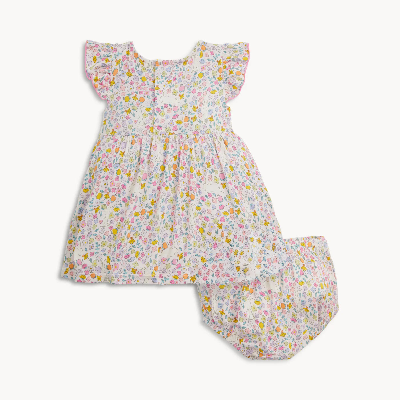 Magnetic Me Bunny Blossom Modal Flutter Sleeve Dress With Bloomer Set - Persnickety Shop