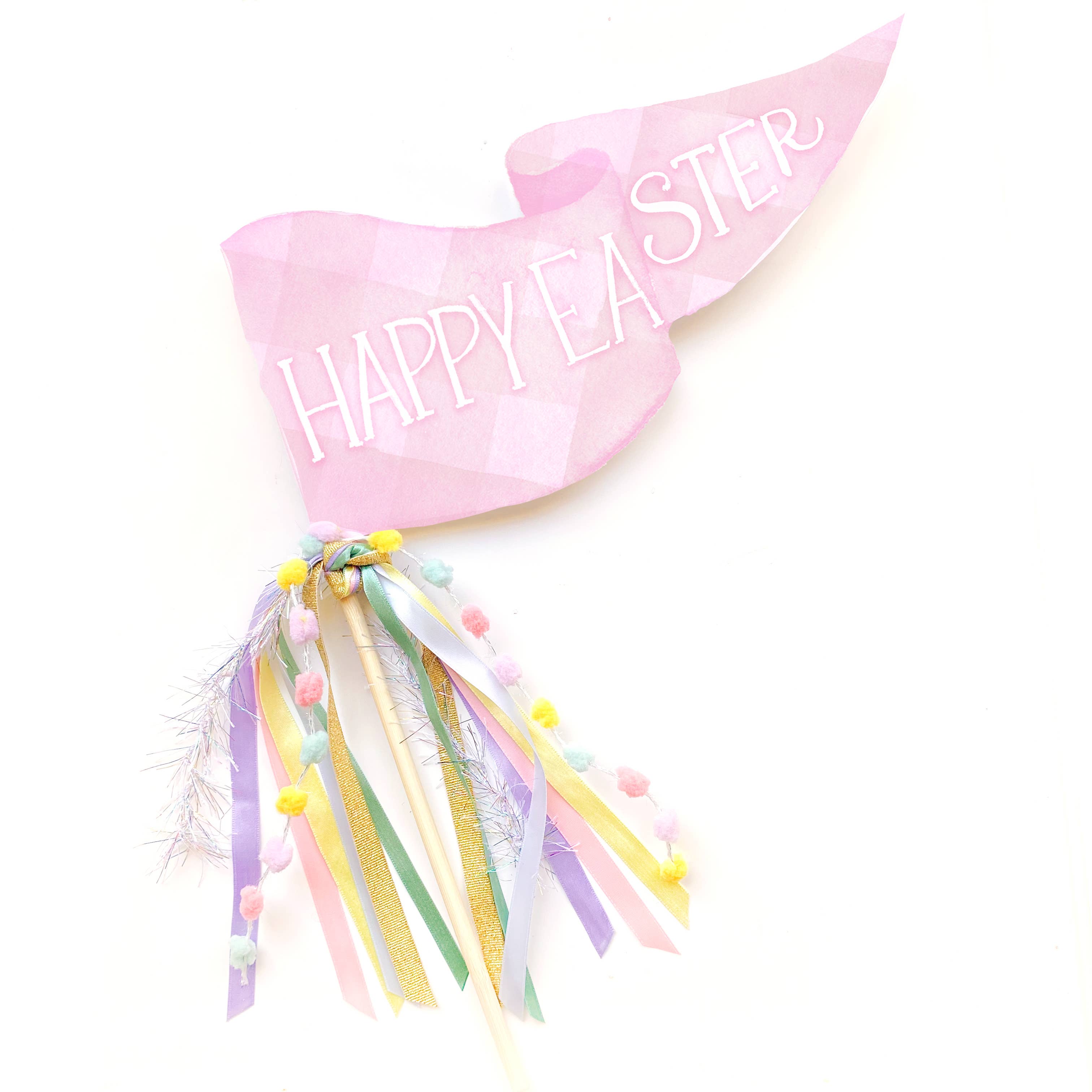 Cami Monet Happy Easter Gingham Party Pennant