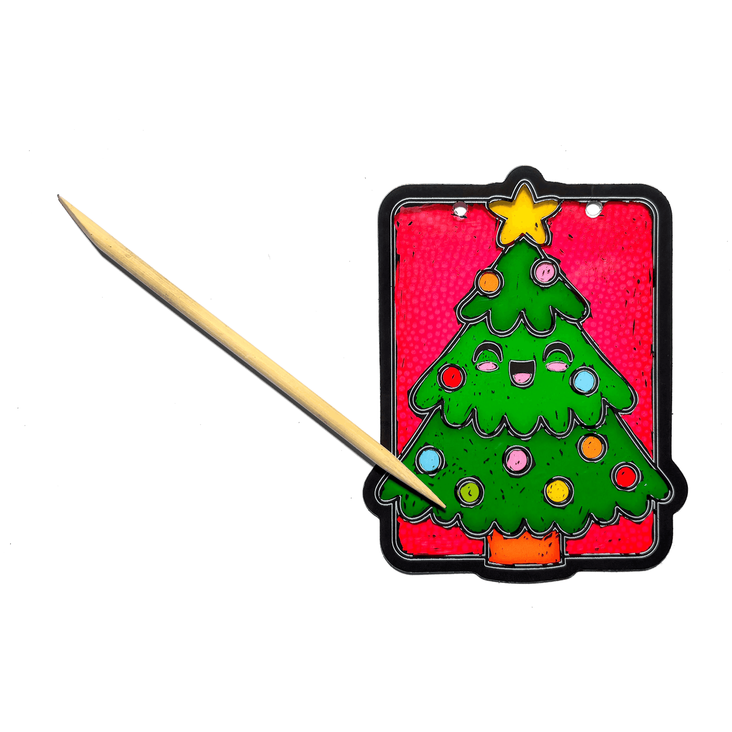 Ooly Mini Scratch & Scribble Window Banner Kit - Festive Friends
