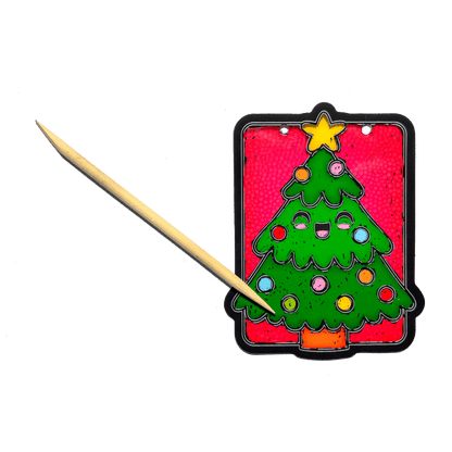 Ooly Mini Scratch & Scribble Window Banner Kit - Festive Friends
