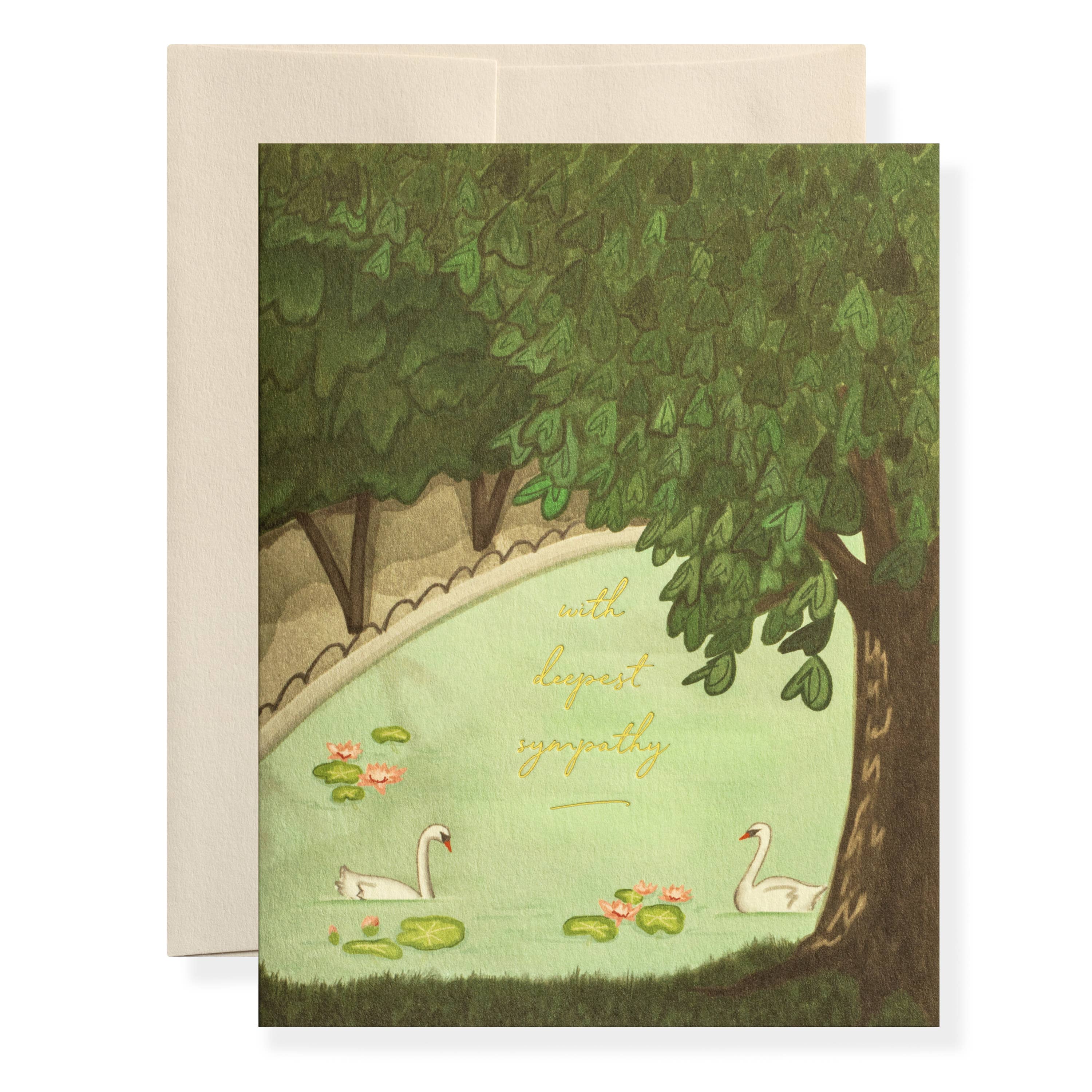 Swan Sympathy Greeting Card - Persnickety Shop