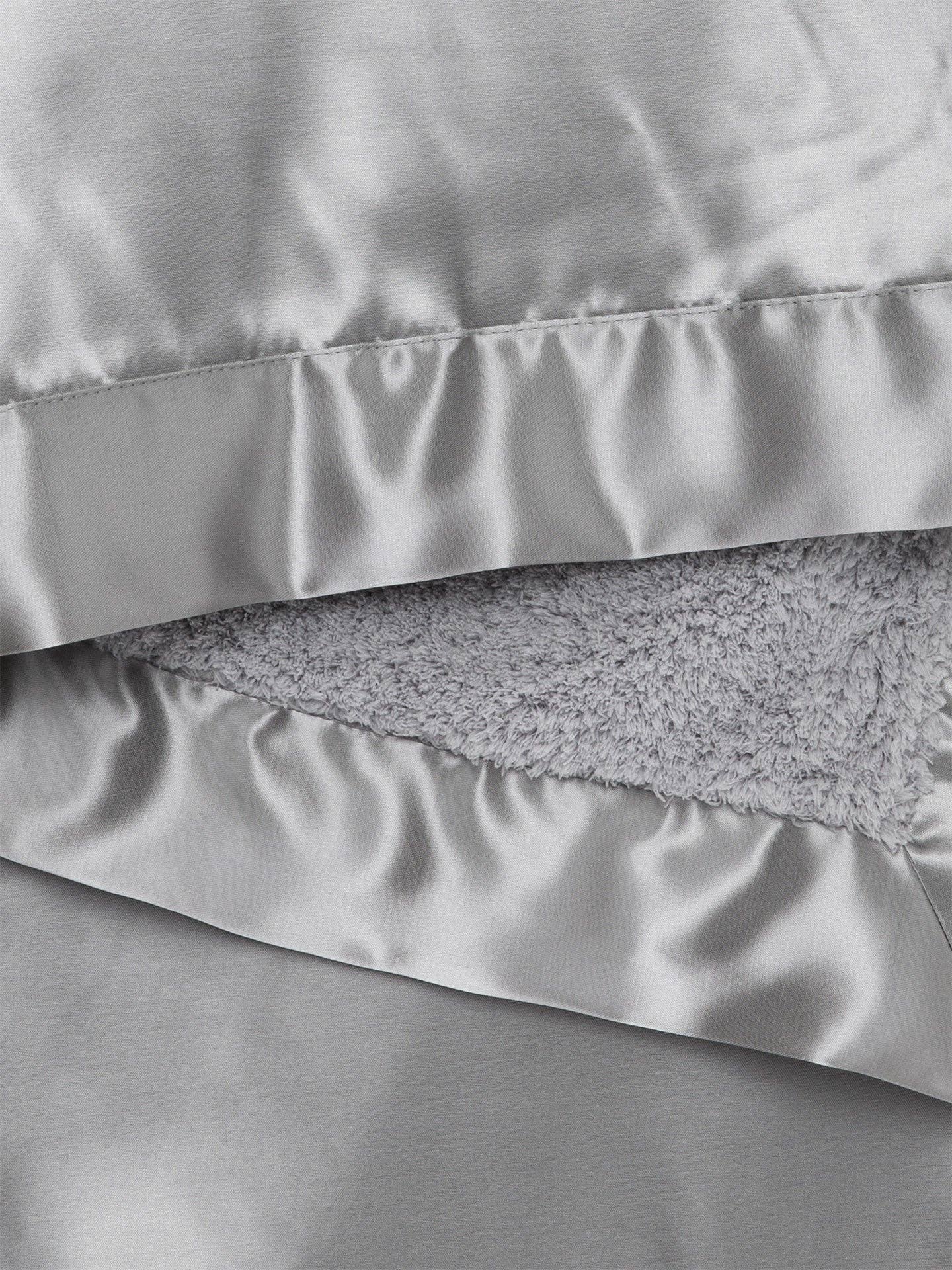 Chenille Satin™ Baby Blanket: Blue