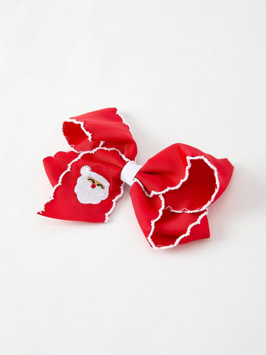 Christmas Santa Hair Bow - Persnickety Shop
