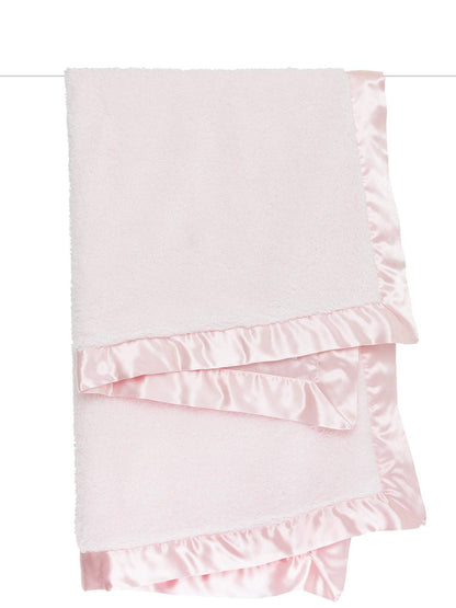 Chenille Satin™ Baby Blanket: Blue