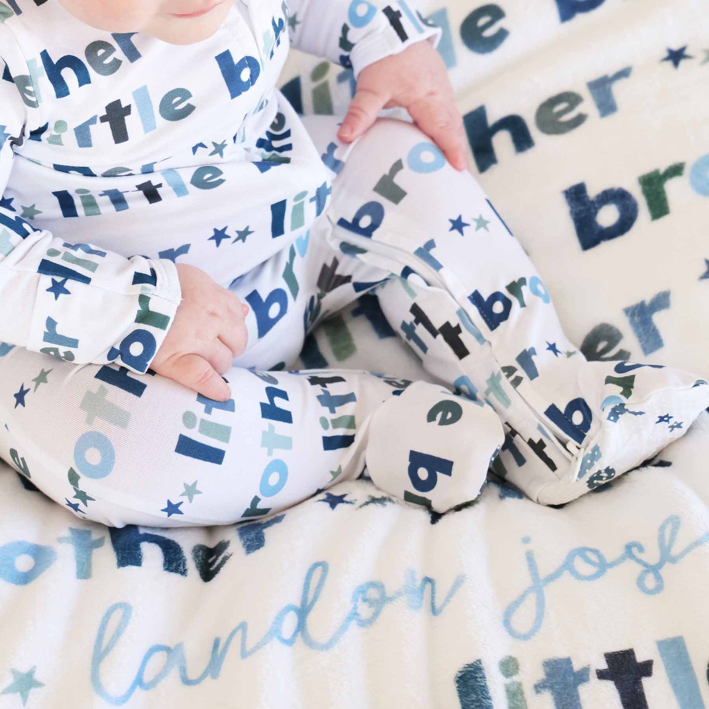 Little Sibling Zipper Footie: Little Sister / Newborn - Persnickety Shop