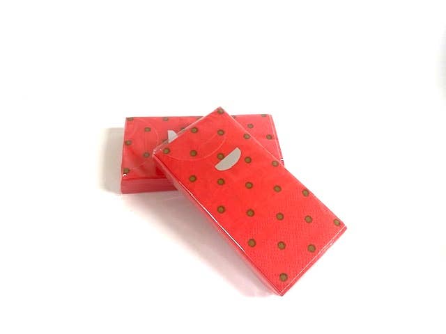 Pocket Tissue - Red and Gold Dot Pattern - Persnickety Shop