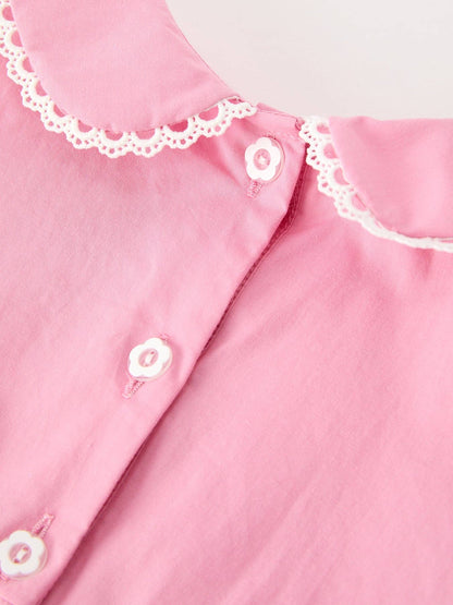 Baby Girls FALL Pink Floral Embroidered Smocked Bubble Romper: 12M