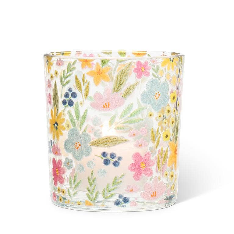 Pastel Florals Votive-3"H Spring / Easter