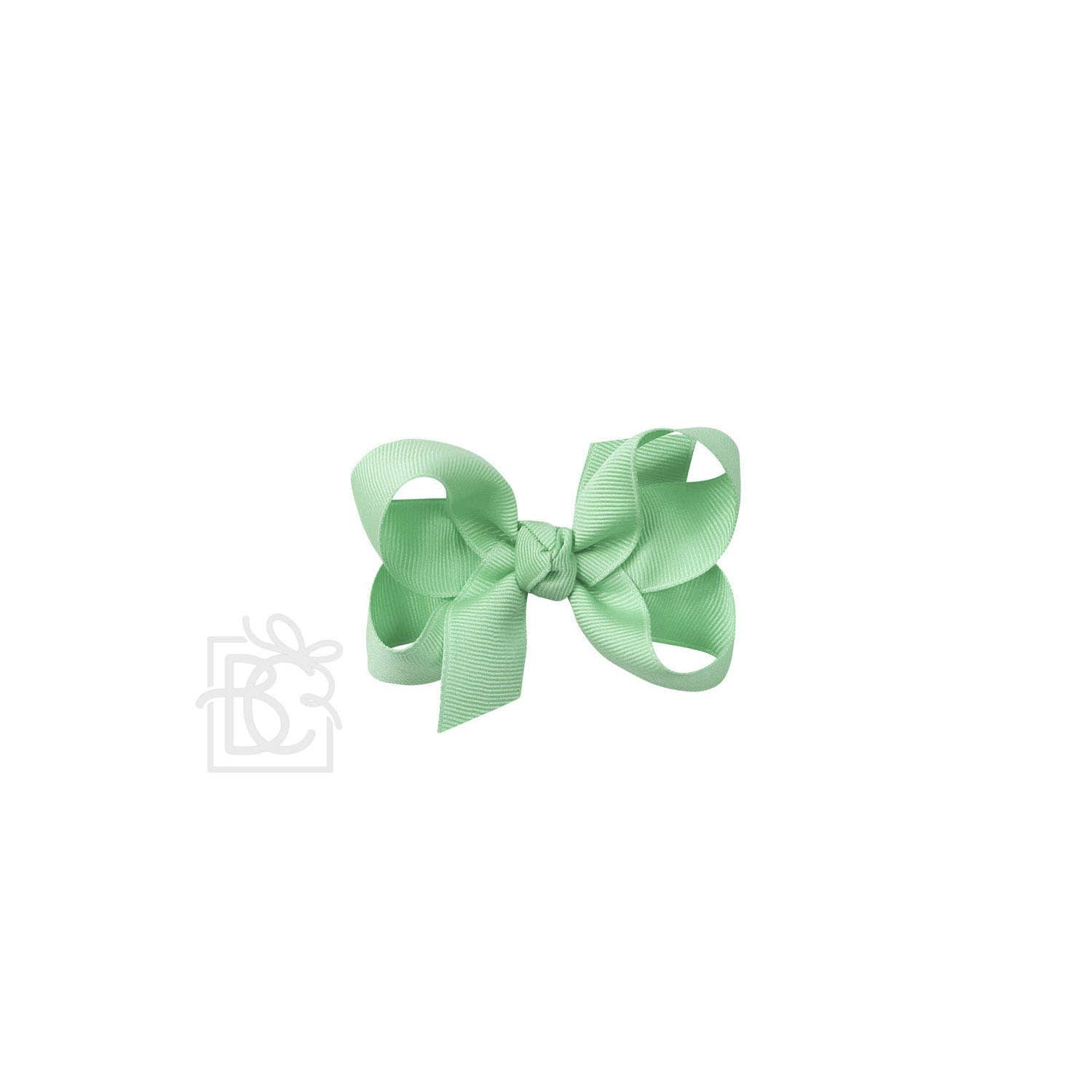 SIGNATURE GROSGRAIN BOW ON CLIP: 3.5" Medium - 7/8" Ribbon on Alligator Clip / MINT - Persnickety Shop