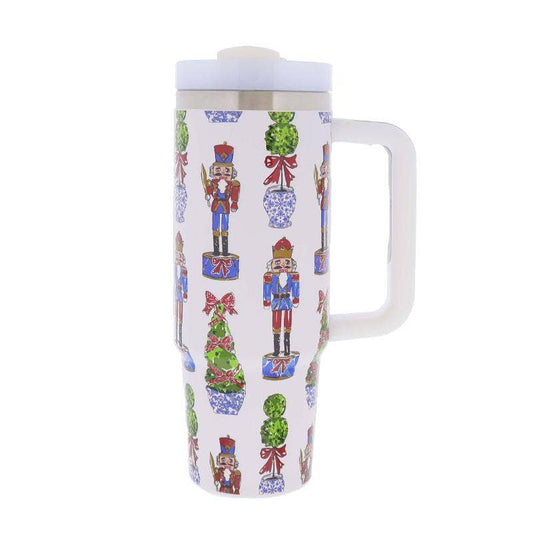 Jane Marie Festive Nutcracker 30 Oz. Tumbler With Straw and Handle - Persnickety Shop