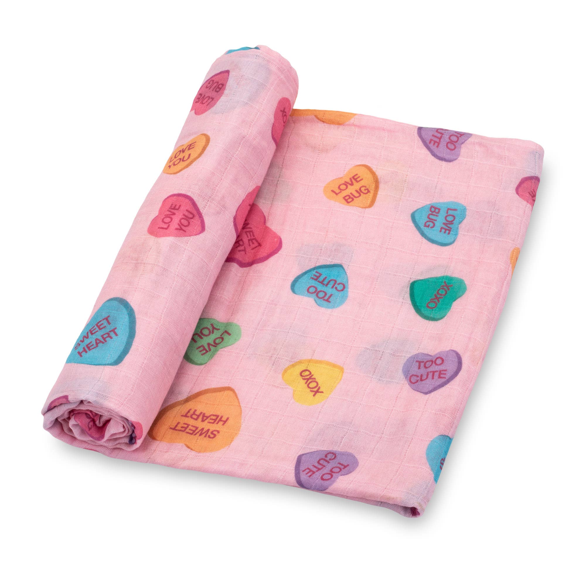 Love Notes Valentine Holiday Theme Baby Swaddle Blanket