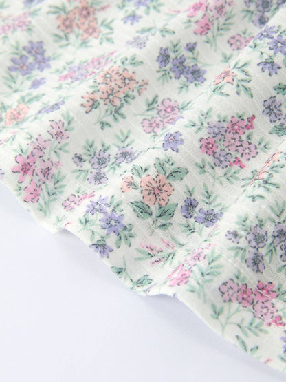 Purple Floral Smocked Embroidery Baby Girls Bloomers Set: 3M - Persnickety Shop