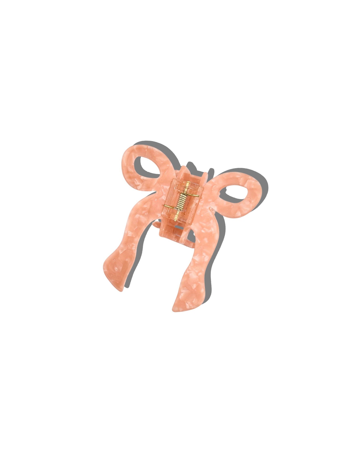 Hand-painted Coquette Bow Claw Hair Clip | Eco-Friendly: White