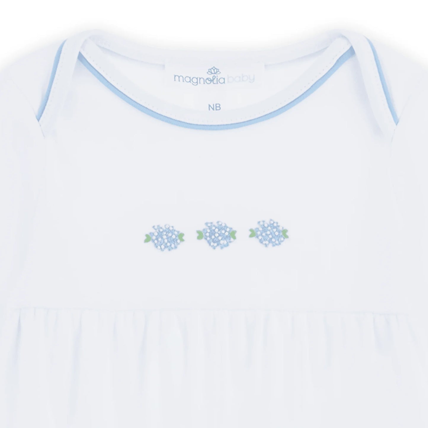 Magnolia Baby Dreamy Hydrangeas Gathered Gown