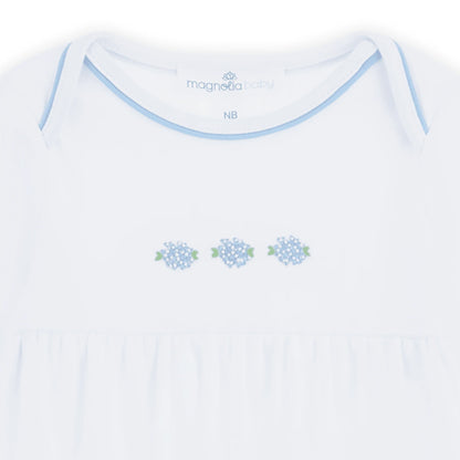 Magnolia Baby Dreamy Hydrangeas Gathered Gown