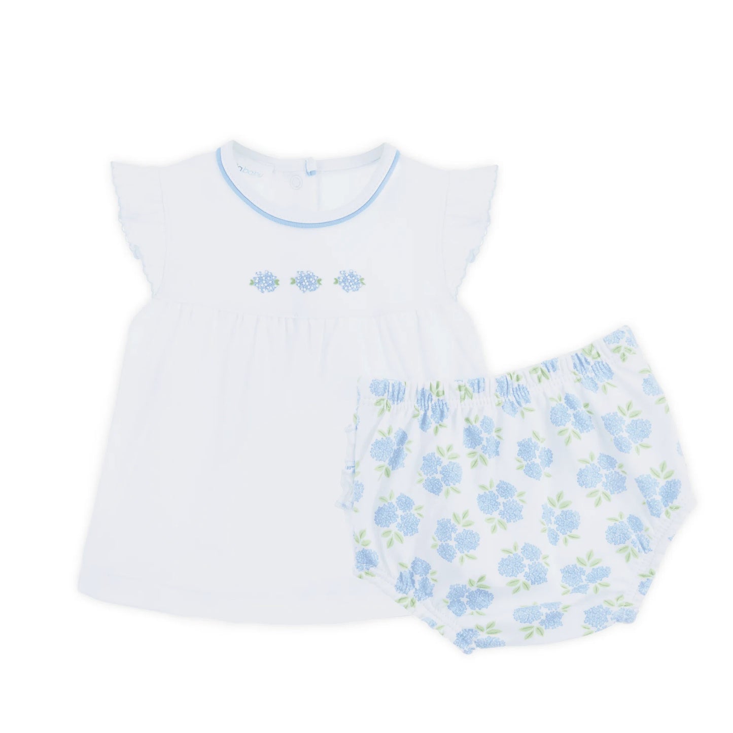 Magnolia Baby Dreamy Hydrangeas Ruffle Diaper Set