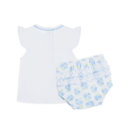 Magnolia Baby Dreamy Hydrangeas Ruffle Diaper Set
