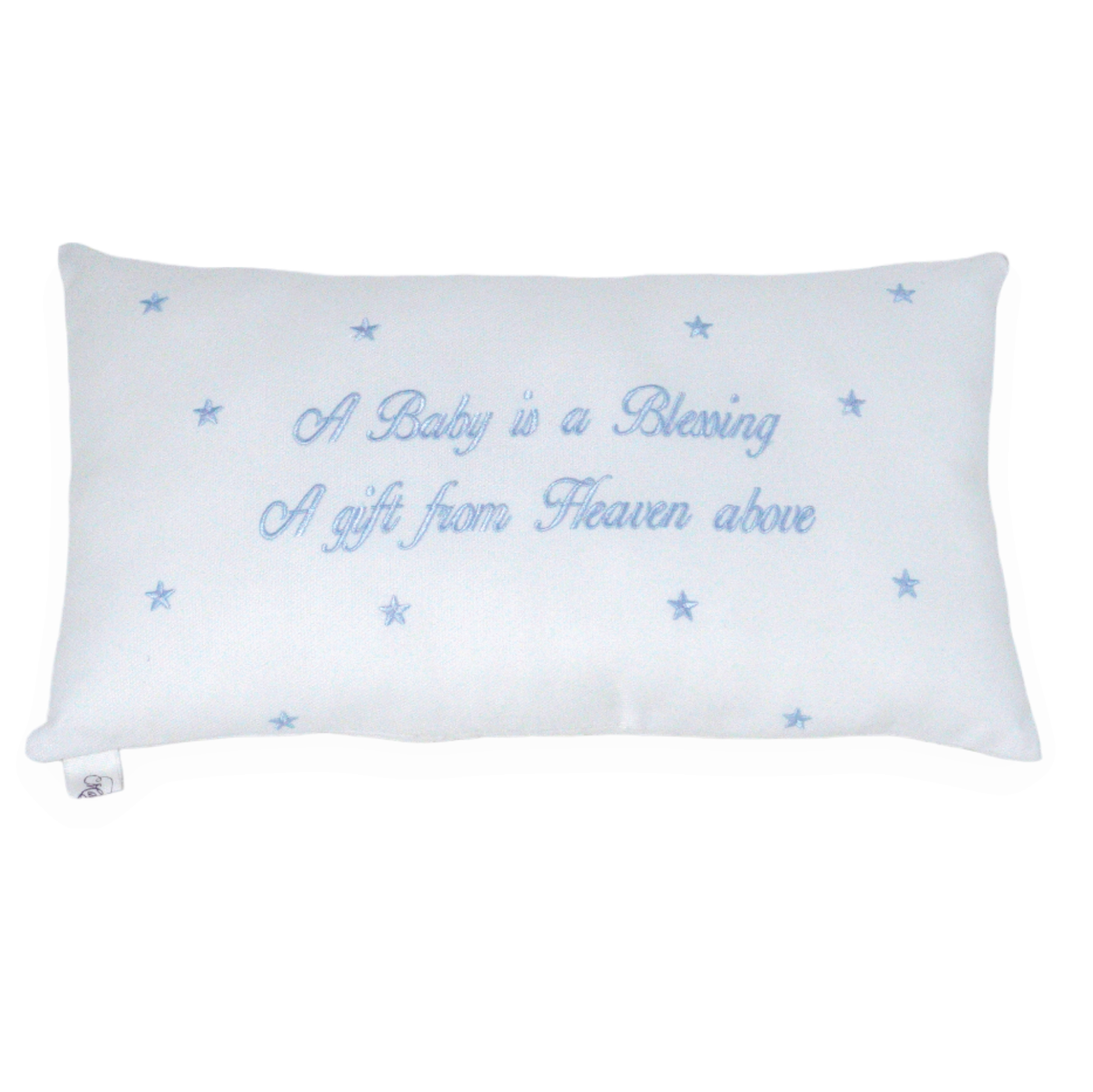 Marcela Baby is a Blessing Pillow: Pink - Persnickety Shop
