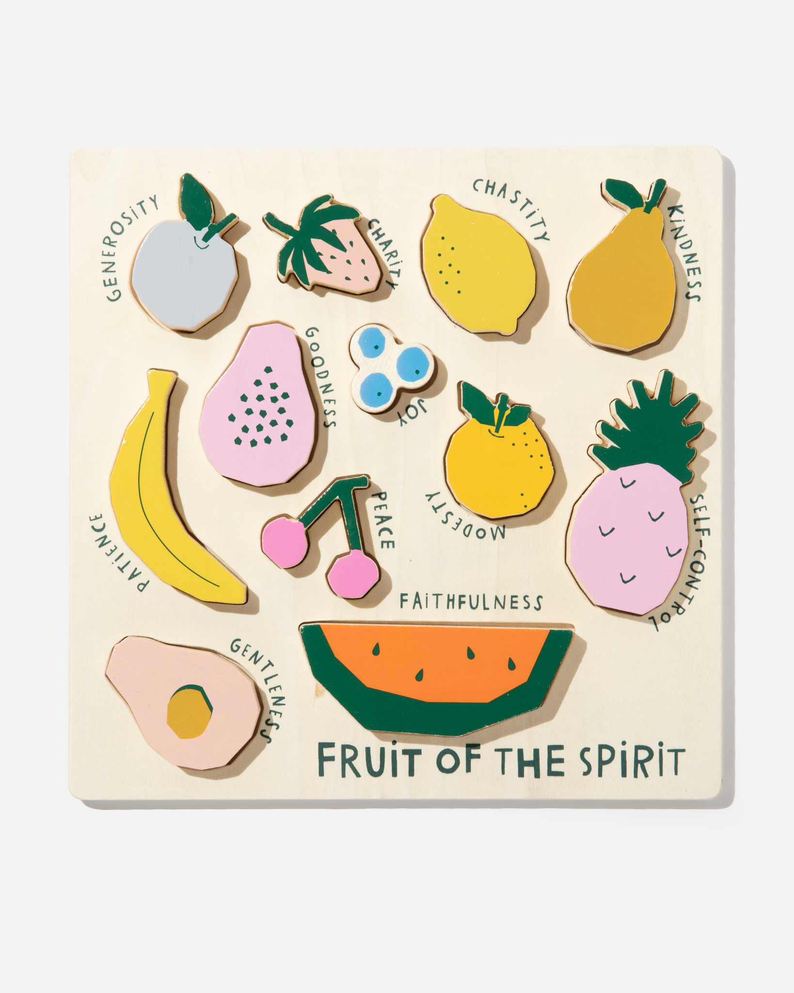 Bible Fruit of the Spirit Wooden Puzzle - Persnickety Shop