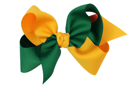 COLLEGIATE CRISSCROSS BOWS: WHITE/ CRANBERRY / 6.5" JUMBO