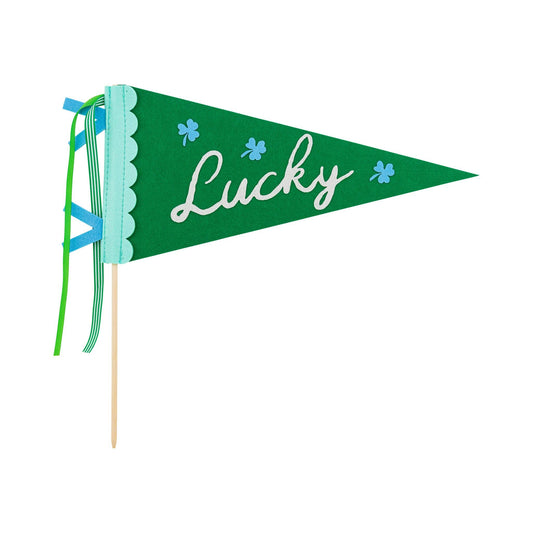 SPD1215 - Lucky Felt Pennant - Persnickety Shop
