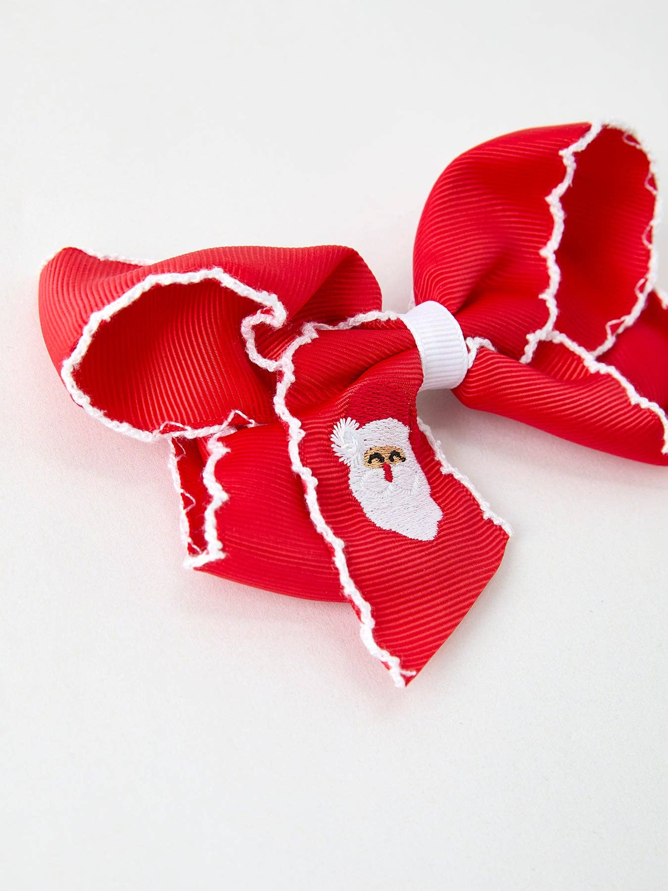 Christmas Santa Hair Bow - Persnickety Shop