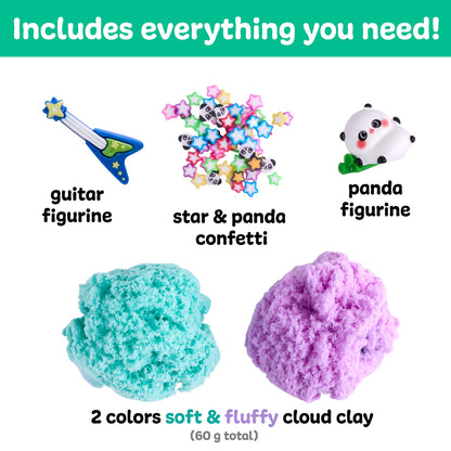 Sensory Mini Play Kit Jar with Cloud Clay: Panda Theme