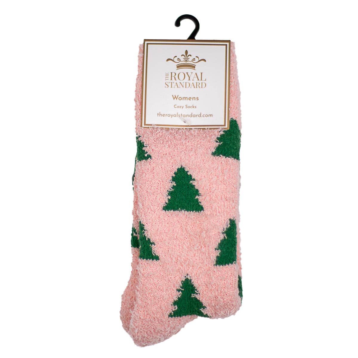 Women's  Christmas Tree Snuggle Socks   Pink/Green  One Size - Persnickety Shop